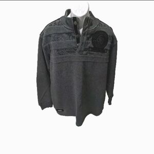 COOGI Henley Pullover Sweater Long Sleeve XXL 2XL 90s Y2K Military